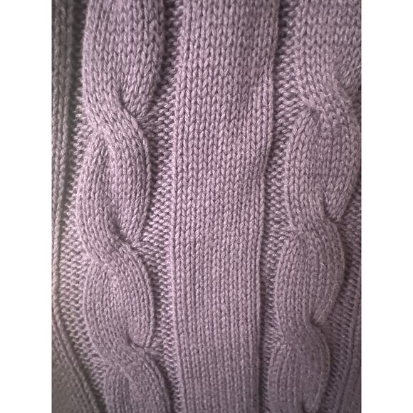 NITAGUT Mens Small Purple Stand Collar Cable Knit Sweater Cardigan Fisherman NWT - Picture 10 of 10